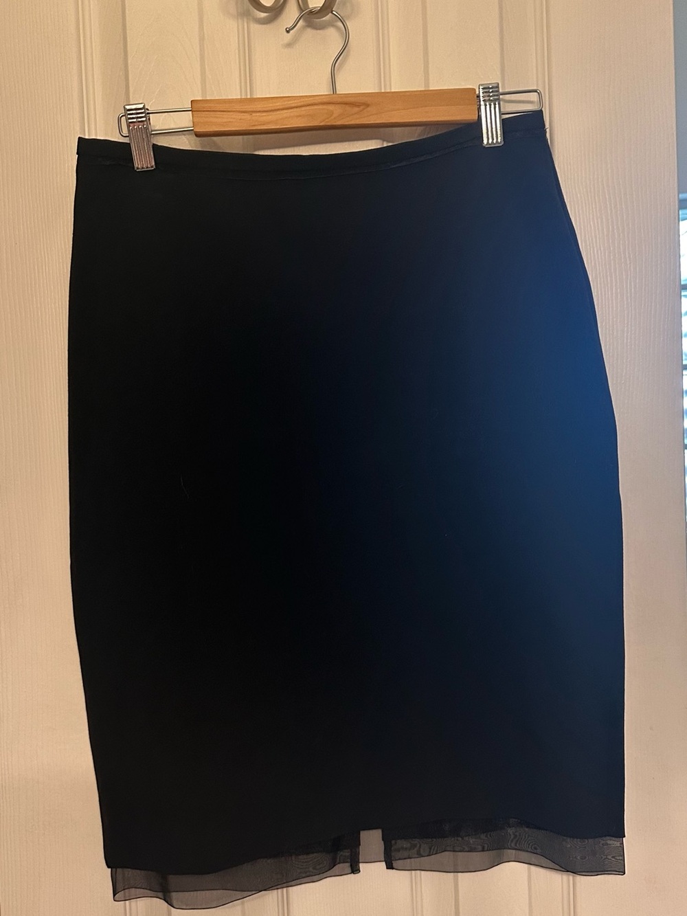 Women's Black Pencil Skirt - Smooth Tailored Silhouette